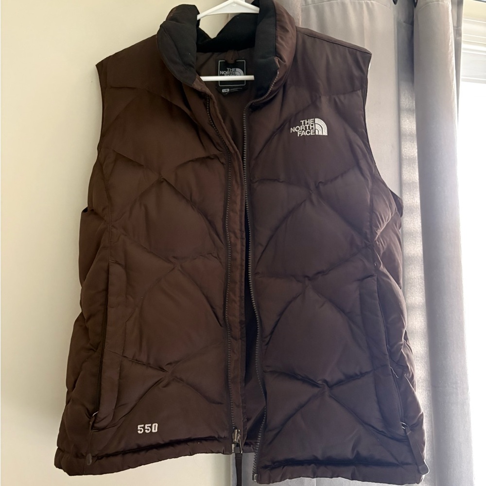 North Face 550 Brown Vest